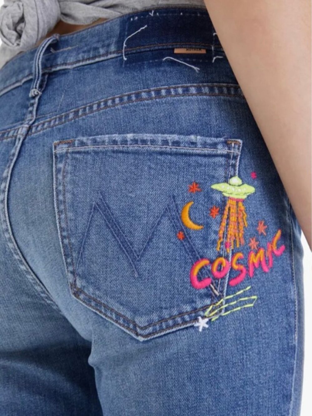 MOTHER Superior Insider Ankle Fray Beyond The Sky Cosmic Jeans Boho Festival 28